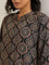 Utsa Black A-Line Printed Kurta