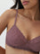 Wunderlove Mauve Lace Design Soft Bra