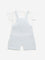 HOP Baby Blue Striped Dungaree with T-Shirt Set