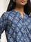 Utsa Indigo Butta Print Straight Cotton Kurta