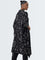 Zuba Black Anar Printed Kaftan