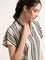 Wardrobe Beige V-Neck Striped Top