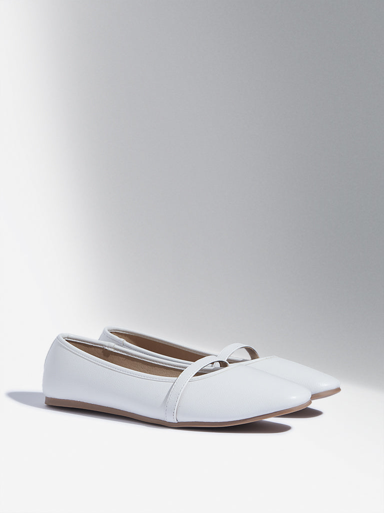 LUNA BLU White Mary Jane Shoes