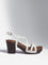 LUNA BLU White Multi-Strap Block Heel Sandals