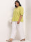 Gia Lime Cotton Ribbed Top