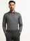 WES Formals Charcoal Solid Slim-Fit Shirt