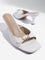 LUNA BLU White Buckled Heel Sandals