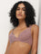 Wunderlove Mauve Floral Embroidered Plunge Wired Bra