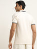 WES Casuals Off-White Slim-Fit Polo T-Shirt