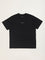 Y&F Kids Black Printed Ribbed T-Shirt