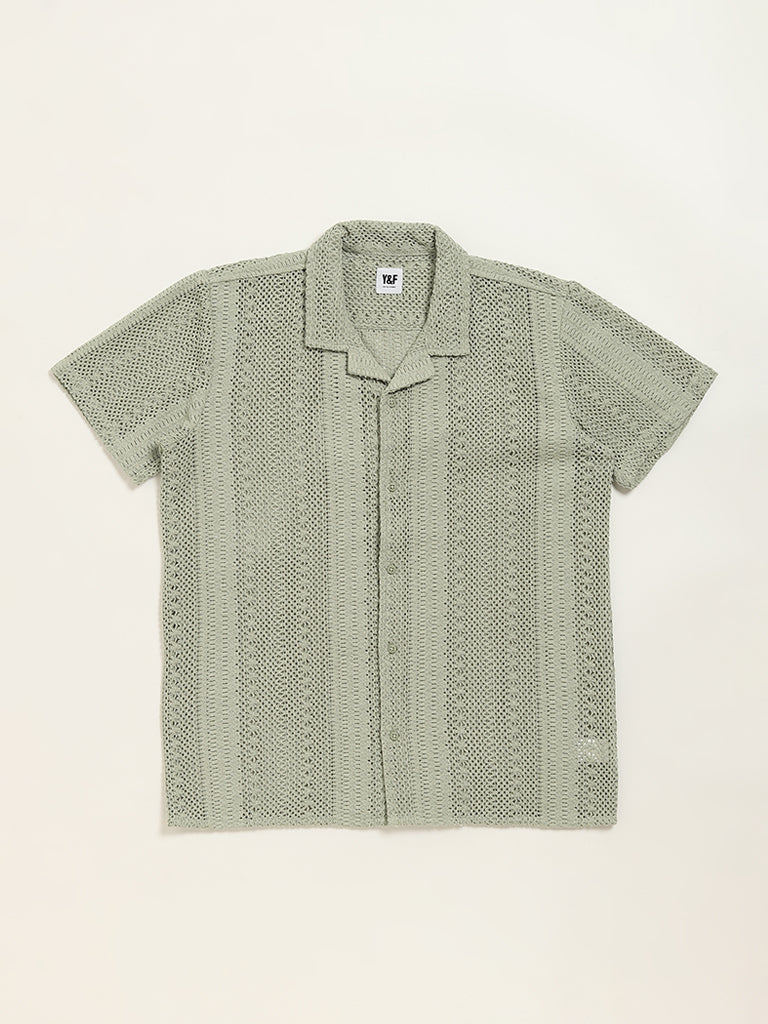 Y&F Kids Sage Crochet Shirt