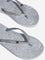 LUNA BLU Silver Leaf Patterned Flip-Flop