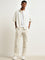 Nuon Off-White Solid Relaxed-Fit Shirt