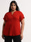 Gia Red Solid Top