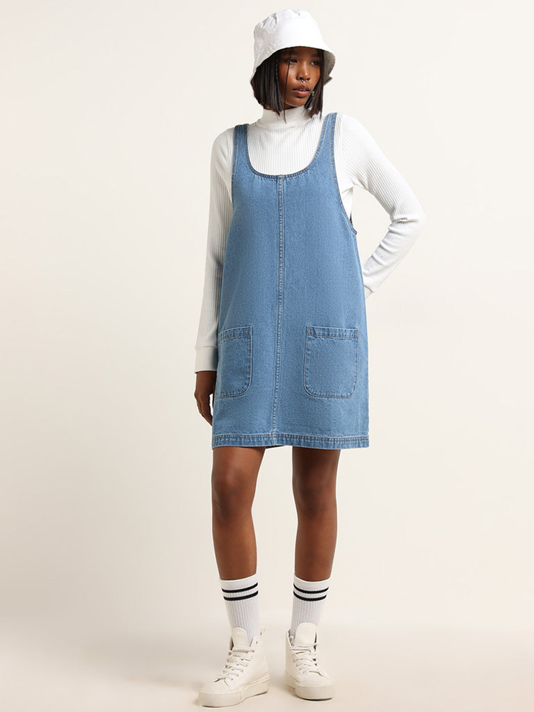 Nuon Light Blue Straight Denim Dress