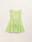 Utsa Kids Green Gingham Checkered Tiered Cotton Dress (2 - 8yrs)