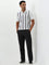 WES Casuals Black Relaxed-Fit Mid-Rise Cotton Trousers