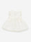 HOP Baby Off-White Floral Applique Party Dress