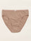 Wunderlove Taupe Cotton Blend Hi-Leg Briefs - Pack of 3