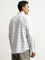 WES Casuals Taupe Checks Design Relaxed-Fit Cotton Shirt