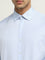 WES Formals Light Blue Solid Slim-Fit Shirt