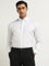 WES Formals White Solid Slim-Fit Shirt