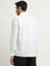 WES Formals White Solid Slim-Fit Shirt