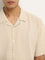 ETA Beige Waffle Textured Relaxed-Fit Cotton Shirt