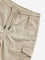 HOP Kids Taupe Mid-Rise Cargo-Style Cotton Blend Shorts