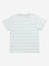 Y&F Kids Green Striped Cotton T-Shirt