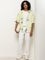 Nuon Yellow Tie-Dye Knitted Relaxed-Fit Shirt