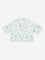 Y&F Kids Light Teal Printed Cotton Shirt