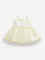 HOP Baby Yellow Floral Embroidered Party Dress