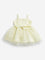 HOP Baby Yellow Floral Embroidered Party Dress