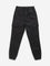 Y&F Kids Black Cargo-Style Mid-Rise Cotton Blend Joggers