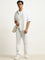 Nuon White Textured Relaxed-Fit Shirt