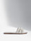 LUNA BLU Ivory Multi-Strap Slides