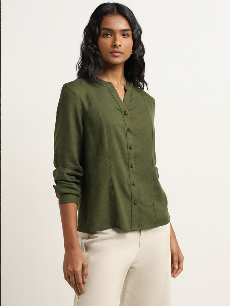 LOV Olive Solid Top