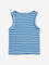 Y&F Kids Blue Striped Ribbed Textured Cotton Top