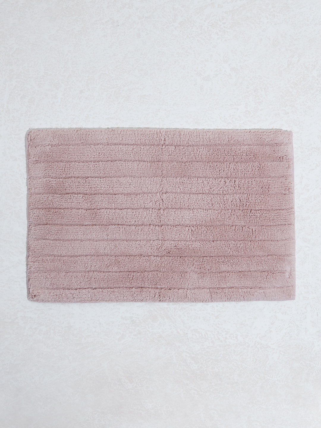 Westside Home Blush Pink Self-Striped Fluffy Bathmat