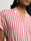 Wardrobe Magenta Stripe Printed Top