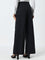 Wardrobe Black Solid High-Rise Trousers