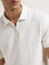 Ascot White Striped Relaxed-Fit Polo T-Shirt