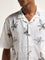 ETA White Floral Pattern Relaxed-Fit Cotton Shirt