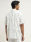 Nuon Off-White Abstract Relaxed-Fit Blended Linen Shirt