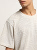 ETA Beige Leaf Design Relaxed-Fit T-Shirt