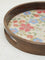 Westside Home Multicolour Floral Printed Wooden Circular Tray