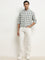 WES Casuals Sage Checks Design Relaxed-Fit Cotton Shirt