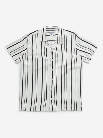 Y&F Kids Black Striped Resort-Fit Shirt