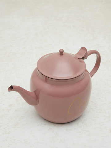 Westside Home Pink Text Design Chai Kettle